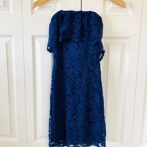Reign On blue lace mini dress